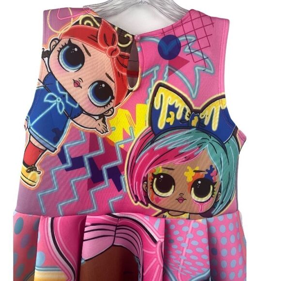 Girls LOL Doll Themed Sleeveless Dress - Picture 7 of 9